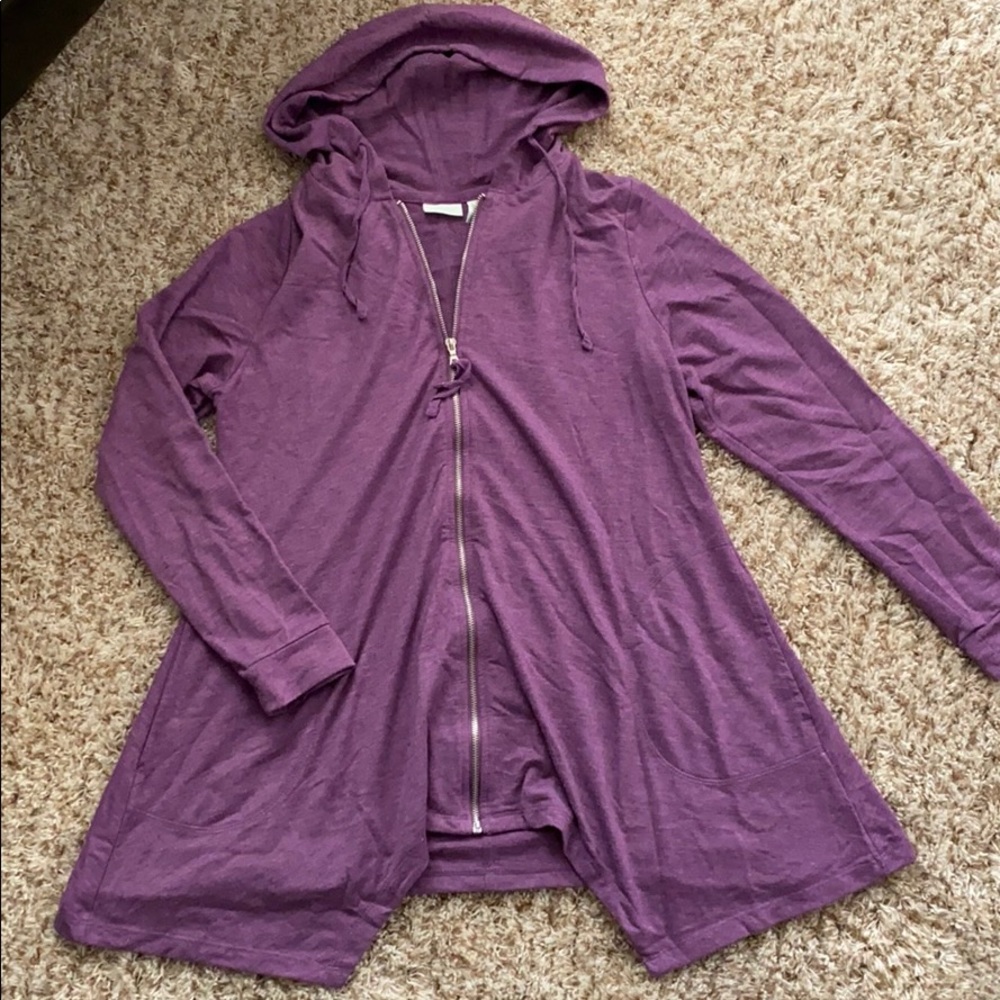 LOGO Long Zip Up Hoodie